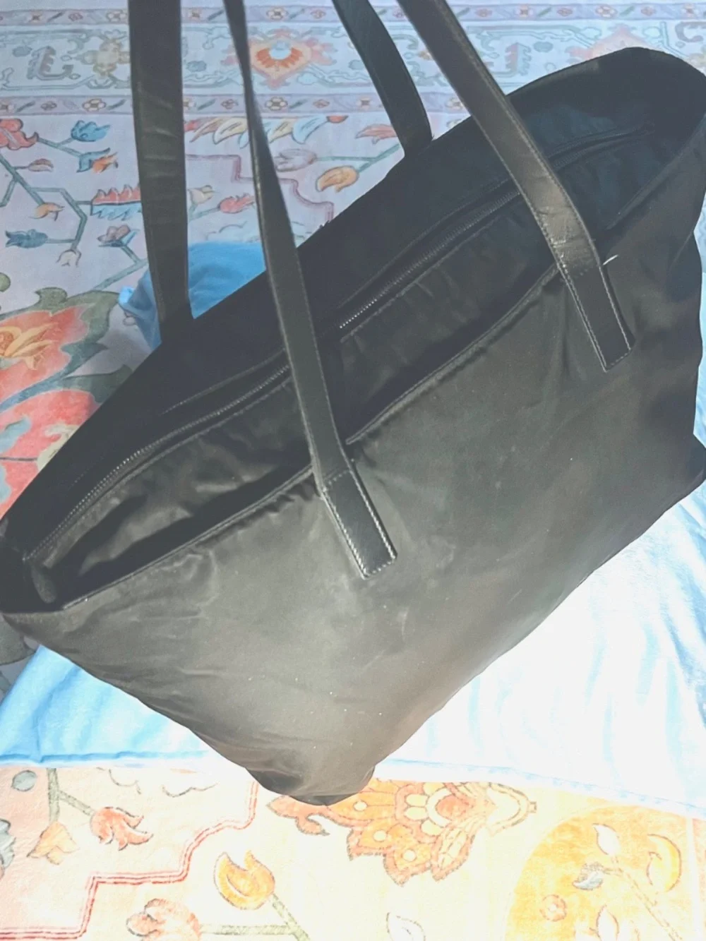 Vintage authentic black Prada tote bag